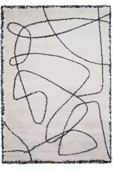 Eskiss tapis noir et blanc motif abstrait 160x230. Edito Paris. Eskiss tapis noir et blanc motif abstrait 160x230. Edito Paris.
