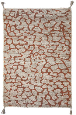 Gold Sand tapis terracotta et toile de jute naturelle 120x170cm. Edito Paris. 