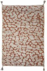 Gold Sand tapis terracotta et toile de jute naturelle 120x170cm. Edito Paris. 