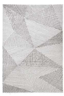 Polymagoo tapis gris à motifs géométriques 135x190. Edito Paris. 