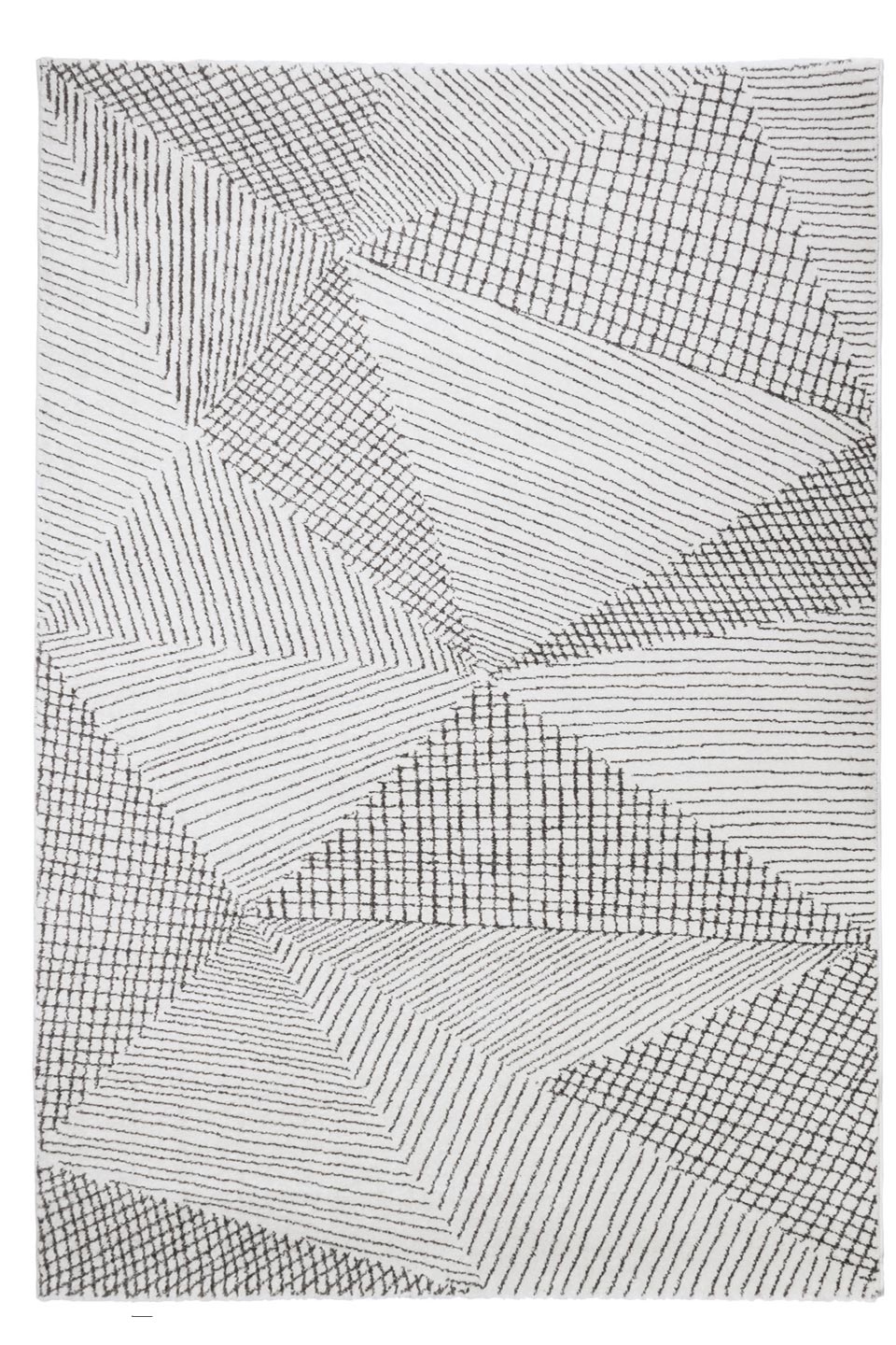 Polymagoo tapis gris à motifs géométriques 135x190. Edito Paris. 