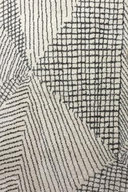 Polymagoo tapis gris à motifs géométriques 135x190. Edito Paris. 