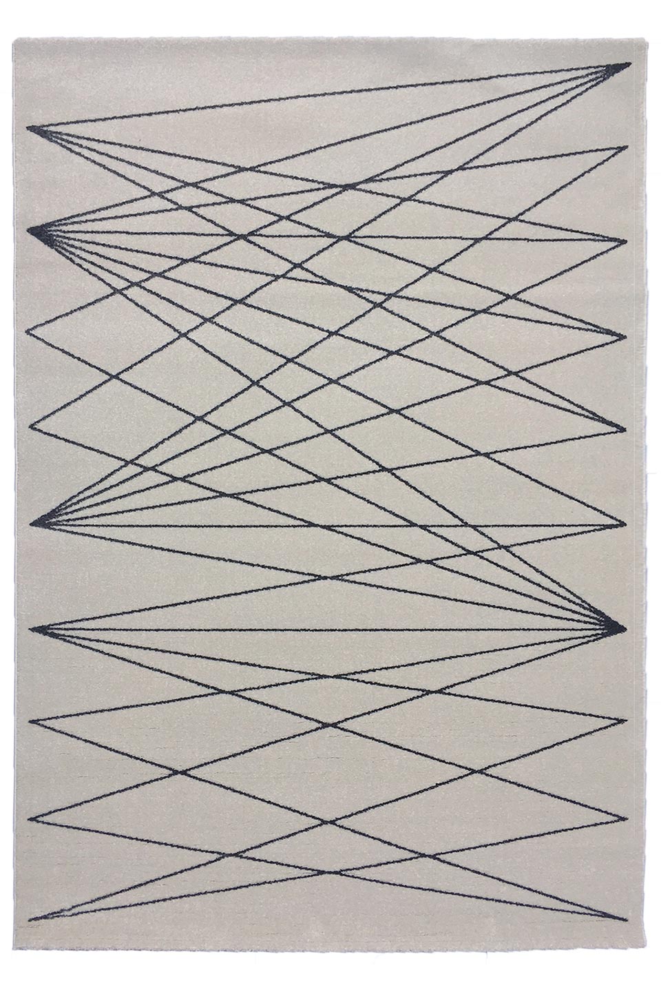 Tapis Contemporain Minimaliste Géométrique Gris Et Noir