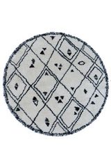 Tapis rond Berber Farandole gris et noir 160cm. Edito Paris. Tapis rond Berber Farandole gris et noir 160cm. Edito Paris.