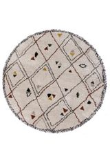 Tapis rond Berber Farandole safran 160cm. Edito Paris. Tapis rond Berber Farandole safran 160cm. Edito Paris.