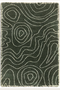Tree tapis vert mousse et écru 160x230cm. Edito Paris. 