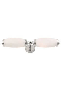 Double applique chromée Eliot pour la salle de bain. Elstead Lighting. 