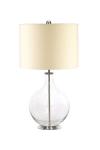 Lampe de table en verre soufflé transparent Orb . Elstead Lighting. 