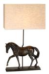 Lampe de table silhouette cheval bronze Dorado. Elstead Lighting. 