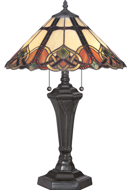 Lampe de table Tiffany Cambridge. Elstead Lighting. 