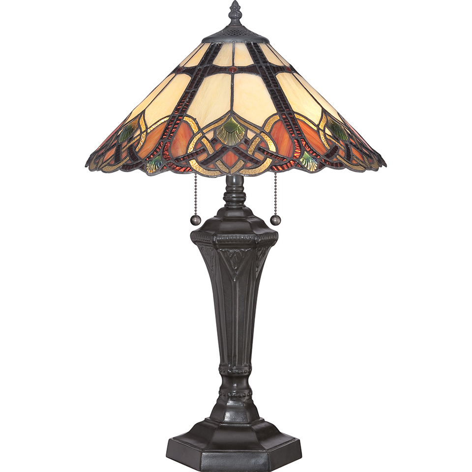 Lampe de table Tiffany Cambridge. Elstead Lighting. 