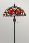 Larissa lampadaire roses rouges Art Nouveau. Elstead Lighting. 