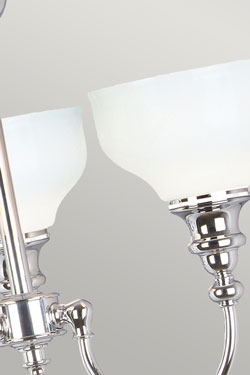 Lustre salle de bain chrome et verre Cheadle. Elstead Lighting. 