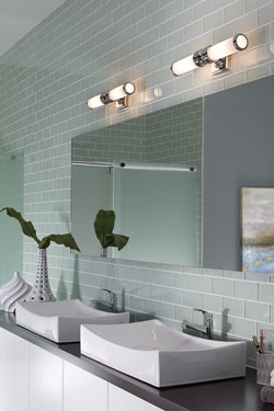 Double applique de salle de bain Payne horizontale. Elstead Lighting. 