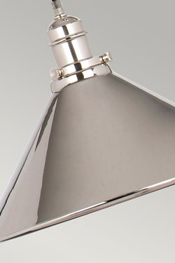 Provence suspension monte-et-baisse argentée. Elstead Lighting. 