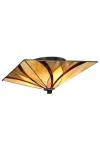 Asheville plafonnier Art Nouveau pyramide. Elstead Lighting. 