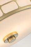  Plafonnier de salle de bain Art Deco doré et opale Guardian. Elstead Lighting. 