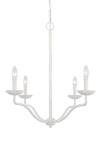 Lustre chandelier finition plâtre blanc Annie. Elstead Lighting. 