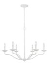 Lustre 6 lumières chandelier blanc Annie. Elstead Lighting. 