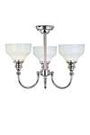 Lustre salle de bain chrome et verre Cheadle. Elstead Lighting. 