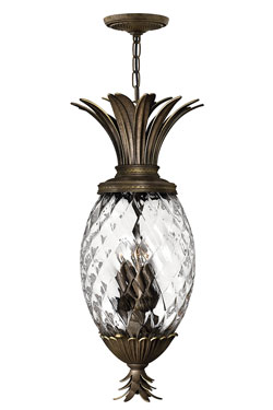  Suspension ananas en verre Plantation. Elstead Lighting. 