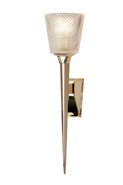  Verity applique dorée contemporaine. Elstead Lighting. 