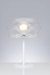 Nuclea lampe à poser Spectrall et une pied en métal laqué blanc. Emporium. Nuclea lampe à poser Spectrall et une pied en métal laqué blanc. Emporium.
