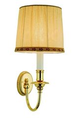 Applique en bronze poli abat-jour beige. Estro. Applique en bronze poli abat-jour beige. Estro.