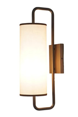 Applique murale cylindre bronze et tissu Regina. Estro. 