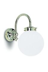 Amethyst bathroom wall lamp white opal ball. Estro. Amethyst bathroom wall lamp white opal ball. Estro.