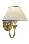 Principe double wall lamp in polished bronze with oval base. Estro. 