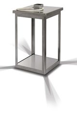 Cordless lantern in satin stainless steel Cube. Estro. Cordless lantern in satin stainless steel Cube. Estro.