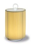 Starlet portable lantern in ivory crepe. Estro. 