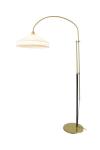 Thea classic off-centred floor lamp in golden brass. Estro. 