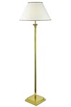Floor lamp with square base in polished bronze Principe. Estro. 