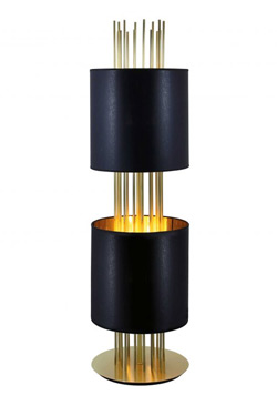 Lampadaire contemporain tiges de laiton satiné Soho. Estro. 