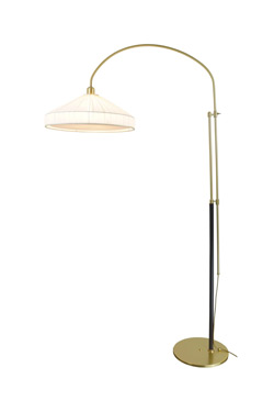 Lampadaire déporté classique laiton doré Thea. Estro. 