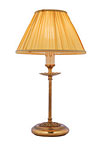 Lampe de chevet en bronze poli coupelle ajourée, abat-jour tissu plissé Adara. Estro. 