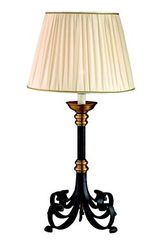 Cast bronze lamp with black patina Sabik lampshade. Estro. Cast bronze lamp with black patina Sabik lampshade. Estro.