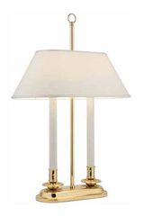 Ischia double candlestick lamp with white lampshade. Estro. Ischia double candlestick lamp with white lampshade. Estro.