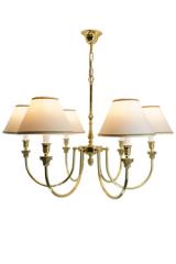 Lustre 6 lumières en laiton poli Principe. Estro. Lustre 6 lumières en laiton poli Principe. Estro.
