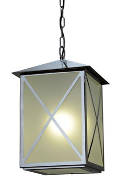 Monterey hanging lantern in satin glass. Estro. 