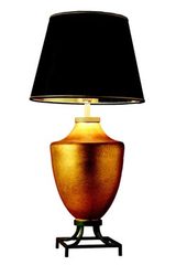Cocos gilded ceramic lamp and patinated metal support. Estro. Cocos gilded ceramic lamp and patinated metal support. Estro.