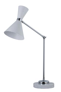 Diva white table lamp Italian Stilnovo. Estro. 