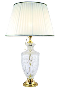 Madison table lamp in engraved crystal. Estro. 