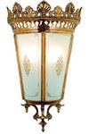 Carlton small golden lantern wall lamp. Estro. 