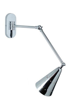 Chrome wall light with articulated arm Nancy. Estro. 