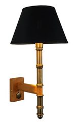 Custer golden wall light and Camel leather. Estro. 