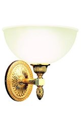 Excelsior gold and satin glass wall light. Estro. 