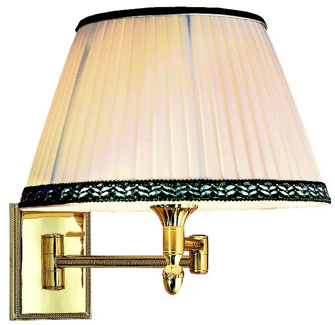 Hermitage adjustable bedside table lamp in polished brass. Estro. 